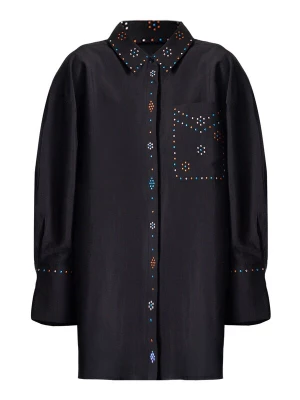 Foto van product Touche Prive Blouse blauw / zilvergrijs / oranje / zwart Touché Privé