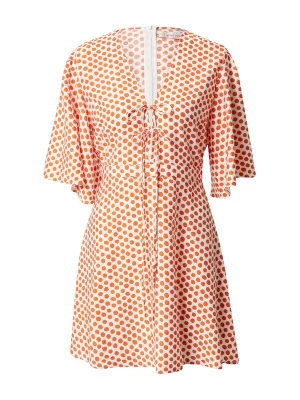 Foto van product Traffic People Jurk 'Little Lies' oranje / wit
