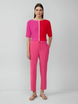Foto van product Trainingsbroek in crêpe met elastische tailleband met trekkoord s.Oliver roze