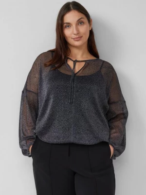 Foto van product Transparante blouse met glittergaren en edelstenen s.Oliver zwart