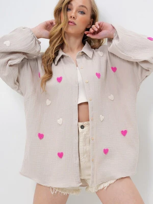 Foto van product Trend Alaçatı Stili Blouse taupe / pink / wit
