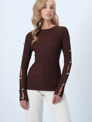 Foto van product Trend Alaçatı Stili Shirt donkerbruin