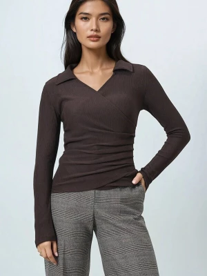 Foto van product Trend Alaçatı Stili Shirt donkerbruin