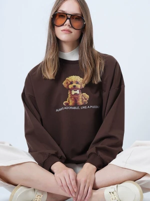 Foto van product Trend Alaçatı Stili Sweatshirt camel / bruin / wit
