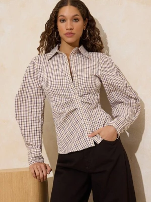 Foto van product Trendyol Blouse bruin / olijfgroen / wit