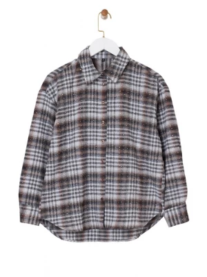 Foto van product Trendyol Blouse donkerbruin / lichtgrijs / zwart