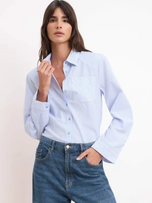 Foto van product Trendyol Blouse duifblauw / wit