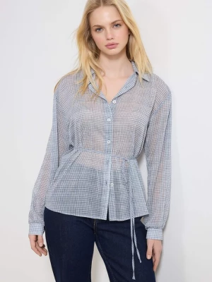 Foto van product Trendyol Blouse duifblauw / zwart