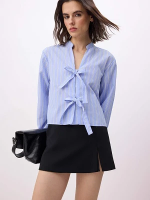 Foto van product Trendyol Blouse hemelsblauw / zwart / wit