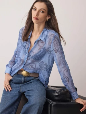 Foto van product Trendyol Blouse lichtblauw / zwart