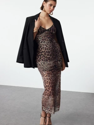 Foto van product Trendyol Jurk bruin / brokaat / taupe / zwart