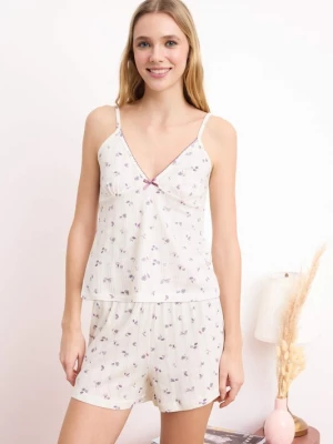 Foto van product Trendyol Korte pyjama ivoor / lila / pruim