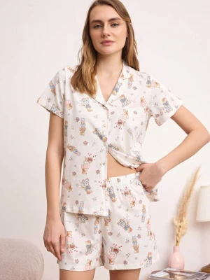 Foto van product Trendyol Korte pyjama lichtblauw / lichtbruin / rosa / offwhite
