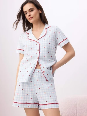 Foto van product Trendyol Korte pyjama lichtblauw / rood / wit