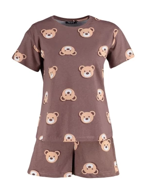 Foto van product Trendyol Korte pyjama ombergrijs / cappuccino / zwart / wit