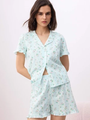 Foto van product Trendyol Korte pyjama pastelblauw / groen / oudroze