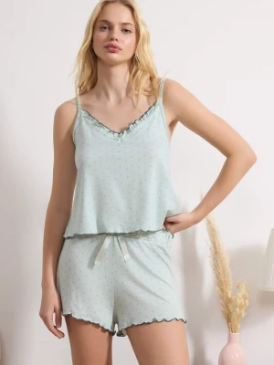 Foto van product Trendyol Korte pyjama turquoise / wit