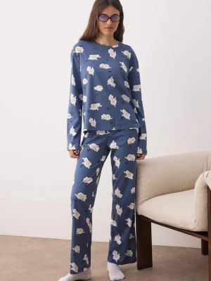 Foto van product Trendyol Pyjama beige / saffier / zwart / wit