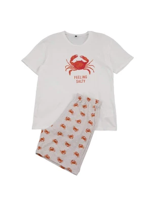Foto van product Trendyol Pyjama kort kreeft / wit / wit gemêleerd