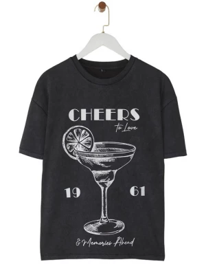 Foto van product Trendyol Shirt antraciet / wit
