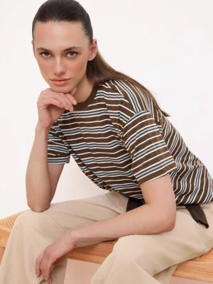 Foto van product Trendyol Shirt azuur / bruin / wit