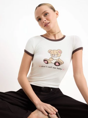 Foto van product Trendyol Shirt bruin / cappuccino / rosa / wit