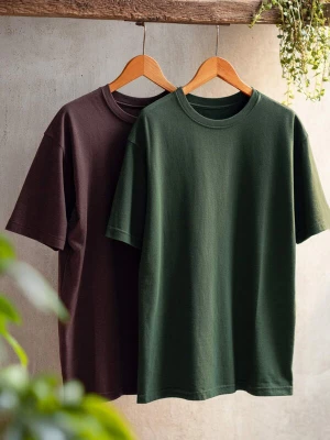 Foto van product Trendyol Shirt chocoladebruin / jade groen