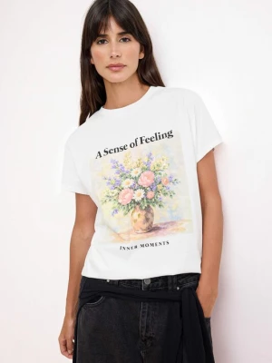 Foto van product Trendyol Shirt lichtgeel / lila / zwart / wit