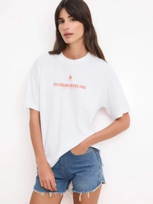 Foto van product Trendyol Shirt lichtgeel / oranje / wit