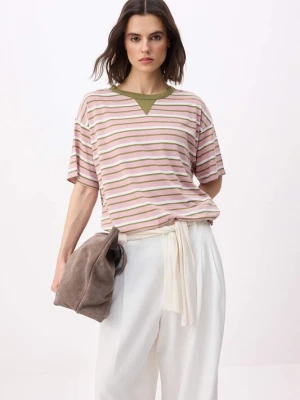 Foto van product Trendyol Shirt olijfgroen / pastelrood / wit