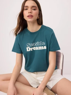 Foto van product Trendyol Shirt petrol / offwhite