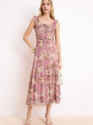 Foto van product Trendyol Zomerjurk crème / kiwi / sering / bordeaux