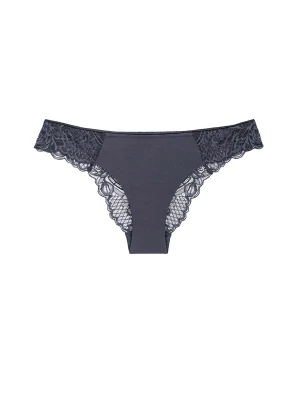 Foto van product TRIUMPH Slip ' Wild Peony Florale Brazilian ' donkergrijs