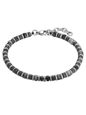 Foto van product True Rebels Armband zwart / zilver