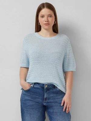 Foto van product Trui met ajourpatroon QS blauw
