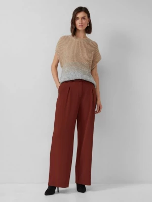 Foto van product Twill broek met riem en hoge taille s.Oliver rood