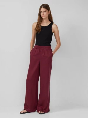 Foto van product Twill broek met steekzakken en wijde pijpen s.Oliver rood