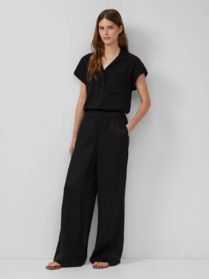 Foto van product Twill broek met steekzakken en wijde pijpen s.Oliver zwart