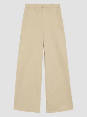 Foto van product Twill broek / normale pasvorm / hoge taille / wijde pijp s.Oliver bruin