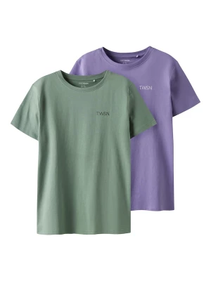 Foto van product TWO SOON Shirt donkergroen / lila / zwart / wit
