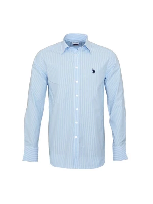 Foto van product U.S. POLO ASSN. Overhemd navy / lichtblauw / wit