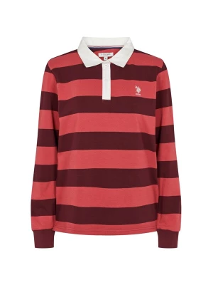 Foto van product U.S. POLO ASSN. Sweatshirt 'UWKamille' bordeaux / watermeloen rood / wit