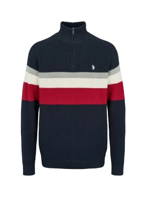 Foto van product U.S. POLO ASSN. Trui 'UMRicco' grijs / rood / zwart / wolwit