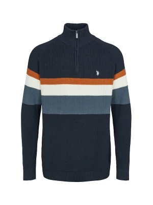 Foto van product U.S. POLO ASSN. Trui 'UMRicco' indigo / goudgeel / grijs / wit