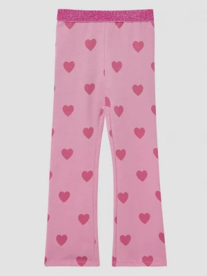Foto van product Uitlopende legging met glitter tailleband en print s.Oliver roze