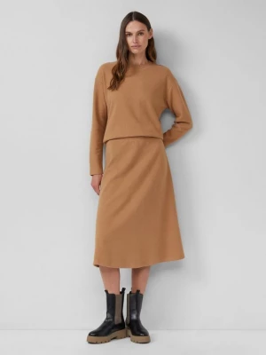 Foto van product Uitlopende midirok van lichtgewicht sweat s.Oliver bruin