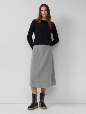 Foto van product Uitlopende midirok van lichtgewicht sweat s.Oliver grijs