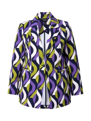 Foto van product Ulla Popken Blazers olijfgroen / lila / zwart / wit