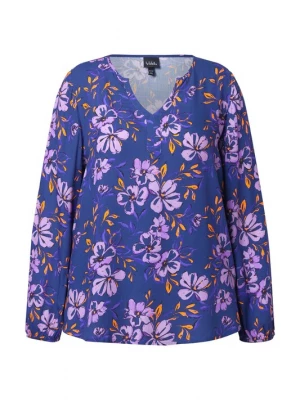 Foto van product Ulla Popken Blouse 'Aline' donkerblauw / lila / lavendel / oranje
