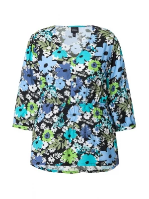 Foto van product Ulla Popken Blouse azuur / lichtgroen / zwart / natuurwit